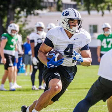 BYU running back LJ Martin at Fall Camp