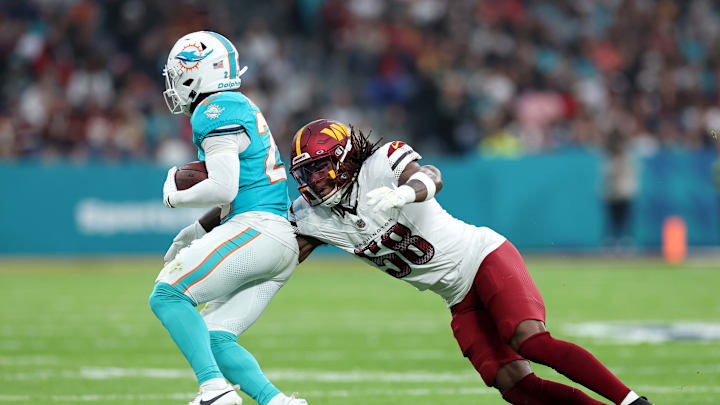 Miami Dolphins RB De'Von Achane, Washington Commanders LB Jordan Magee