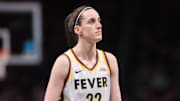Indiana Fever guard Caitlin Clark in action against the Atlanta Dream in the first half at State Farm Arena. 