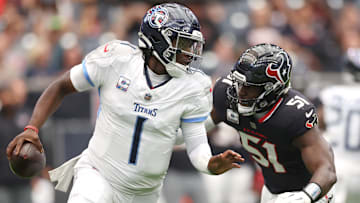 Will Anderson Jr. and the Houston Texans defense got after Tennessee Titans rookie quarterback Cam Ward the last time these two teams played back in Week 4