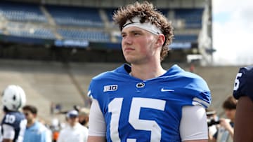 Penn State Nittany Lions quarterback Drew Allar (15) 