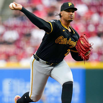 Pittsburgh Pirates pitcher Johan Oviedo was traded to the Red Sox on Thursday.