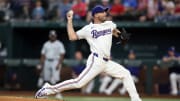 Jul 25, 2024; Arlington, Texas, USA; Texas Rangers pitcher Max Scherzer (31) strikes out Chicago White Sox designated hitter Eloy Jimenez (not pictured) to become 10th on the all-time strike out list in the second inning at Globe Life Field.