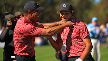 Tiger Woods, Charlie Woods at the PNC Championship - Round Two