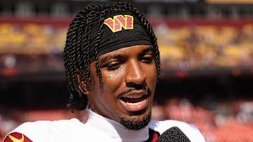 Washington Commanders quarterback Jayden Daniels