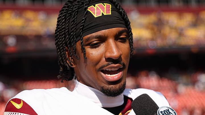 Washington Commanders quarterback Jayden Daniels