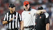 Louisville Cardinals football head coach Jeff Brohm during the Cards' 28-14 win over James Madison University Friday September 5, 2025 at L&N Credit Union Stadium in Louisville, Kentucky.