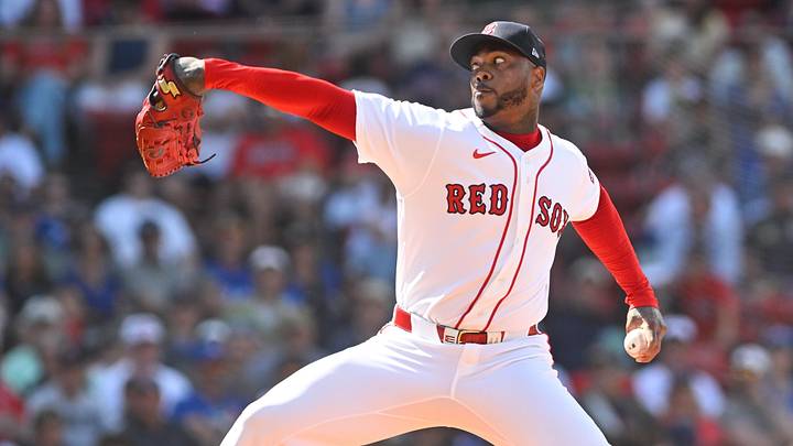 Boston Red Sox relief pitcher Aroldis Chapman.