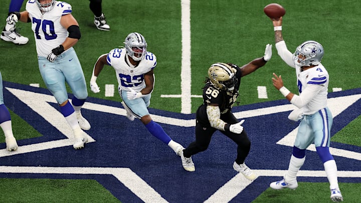 Dak Prescott passing against Saints