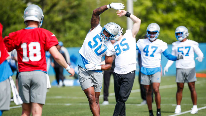 Detroit Lions linebacker Mitchell Agude (50).