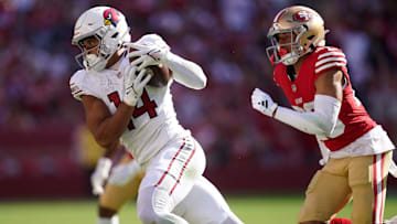 Oct 1, 2023; Santa Clara, California, USA; Arizona Cardinals wide receiver Michael Wilson (14)