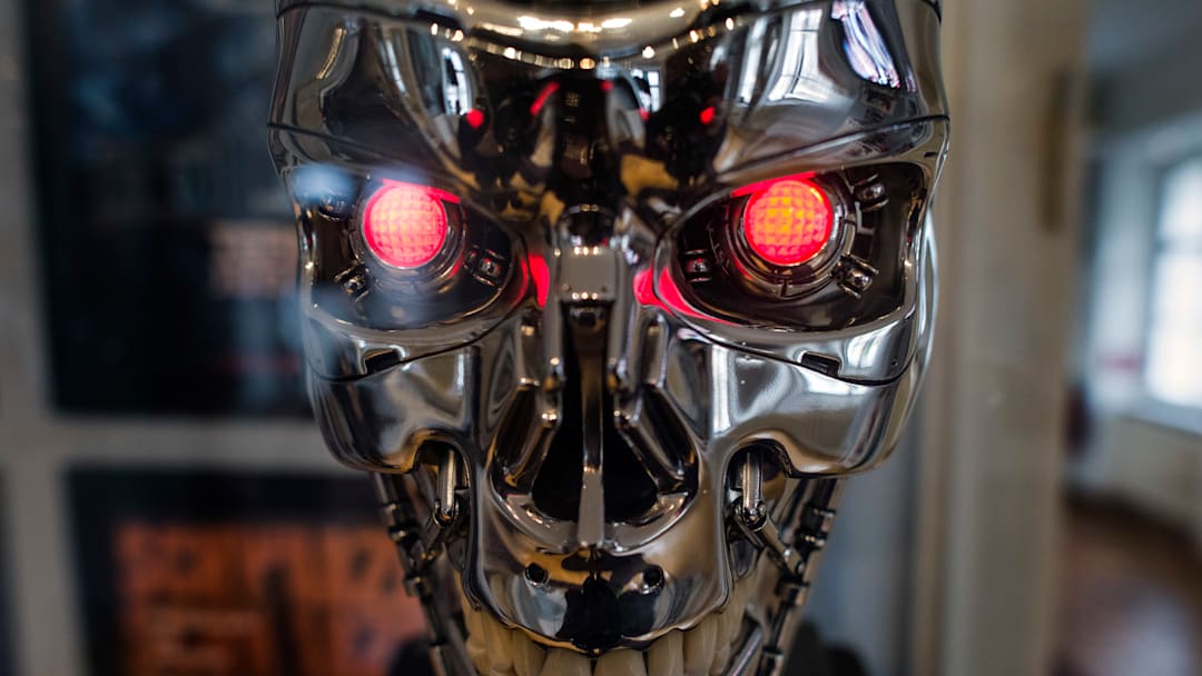 The Terminator robot's scull from the Terminator movie is...