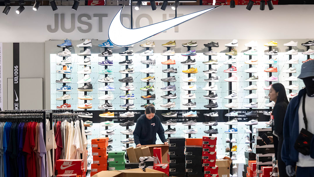 American multinational sport clothing brand Nike store in...