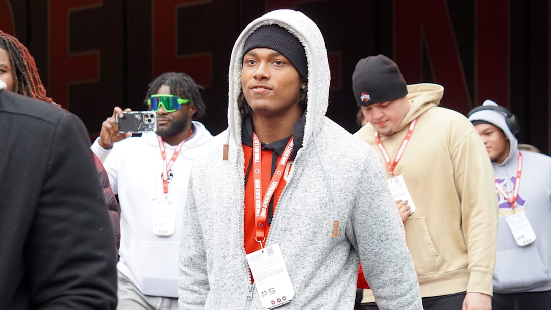 Tyler Atkinson visits OSU the day of the Ohio State Buckeyes' 38-15 win over the Indiana Hoosiers in an NCAA football game at Ohio Stadium in Columbus on Saturday, Nov. 23, 2024.