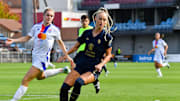Alisha Lehmann in azione con la maglia della Juventus Femminile
