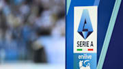 The Serie A Enilive logo is seen during the Serie A football...