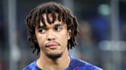 Trent Alexander-Arnold of England during warm up before the...