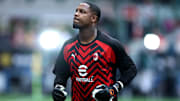 Mike Maignan of Ac Milan  during warm up before the Serie A...