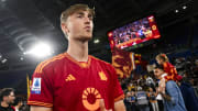 Dean Huijsen of AS Roma looks on at the end of the Serie A...