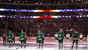 (L-R) Logan Stankoven #11, Nils Lundkvist #5, Mavrik Bourque...