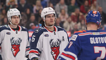 Bogdan Konyushkov (6) Torpedo Hockey Club seen in action...
