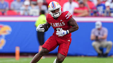 Kansas football running back Daniel Hishaw Jr. 