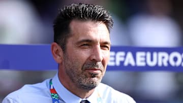 Former Player Gianluigi Buffon looks on during the Uefa Euro...