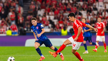 Tomas Araujo in Champions League action against Atletico Madrid 