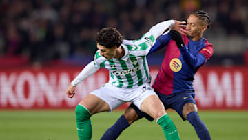 Jonny Cardoso in action against Barcelona 