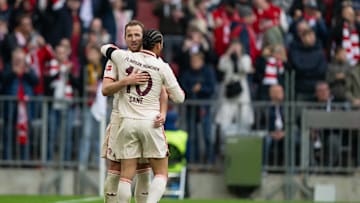 Leroy Sane and former Spurs striker Harry Kane 