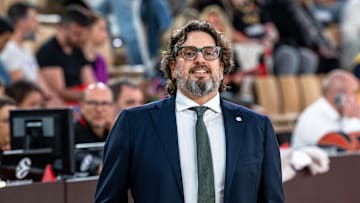 Zalgiris Kaunas coach Andrea Trinchieri  is seen during the
