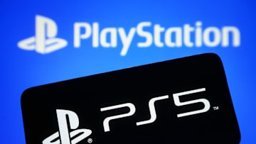 In this photo illustration, PlayStation 5 (PS5) logo is seen...