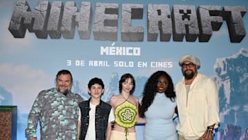 (L-R) Jack Black, Sebastian Eugene Hansen, Emma Myers,...