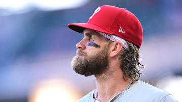 Philadelphia Phillies first baseman Bryce Harper is dealing with elbow and wrist problems