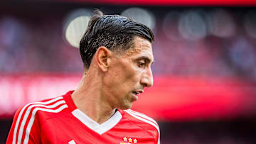 Angel Di Maria of SL Benfica seen in action during the Liga...