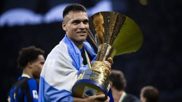 Lautaro Martinez of FC Internazionale poses with the...