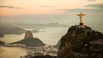 View of Rio de Janeiro at dusk