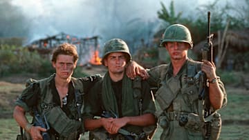 During the filming of Oliver Stone's ‘Platoon’ (1986).