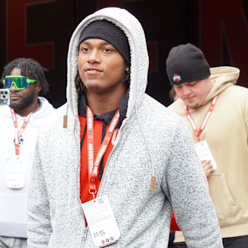 Tyler Atkinson visits OSU the day of the Ohio State Buckeyes' 38-15 win over the Indiana Hoosiers in an NCAA football game at Ohio Stadium in Columbus on Saturday, Nov. 23, 2024.