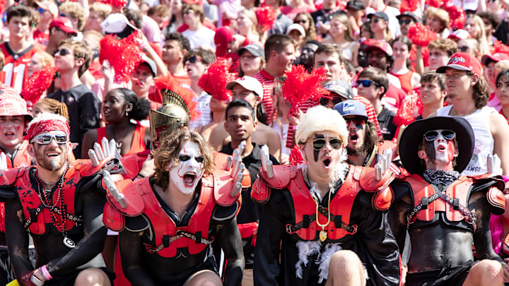 Spike Squad cheering on the Bulldogs at the Ball State v Georgia home game.