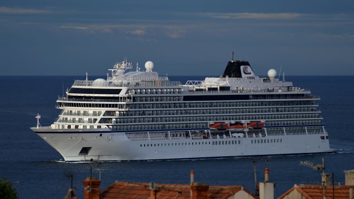 The passenger cruise ship Viking Jupiter arrives at the...