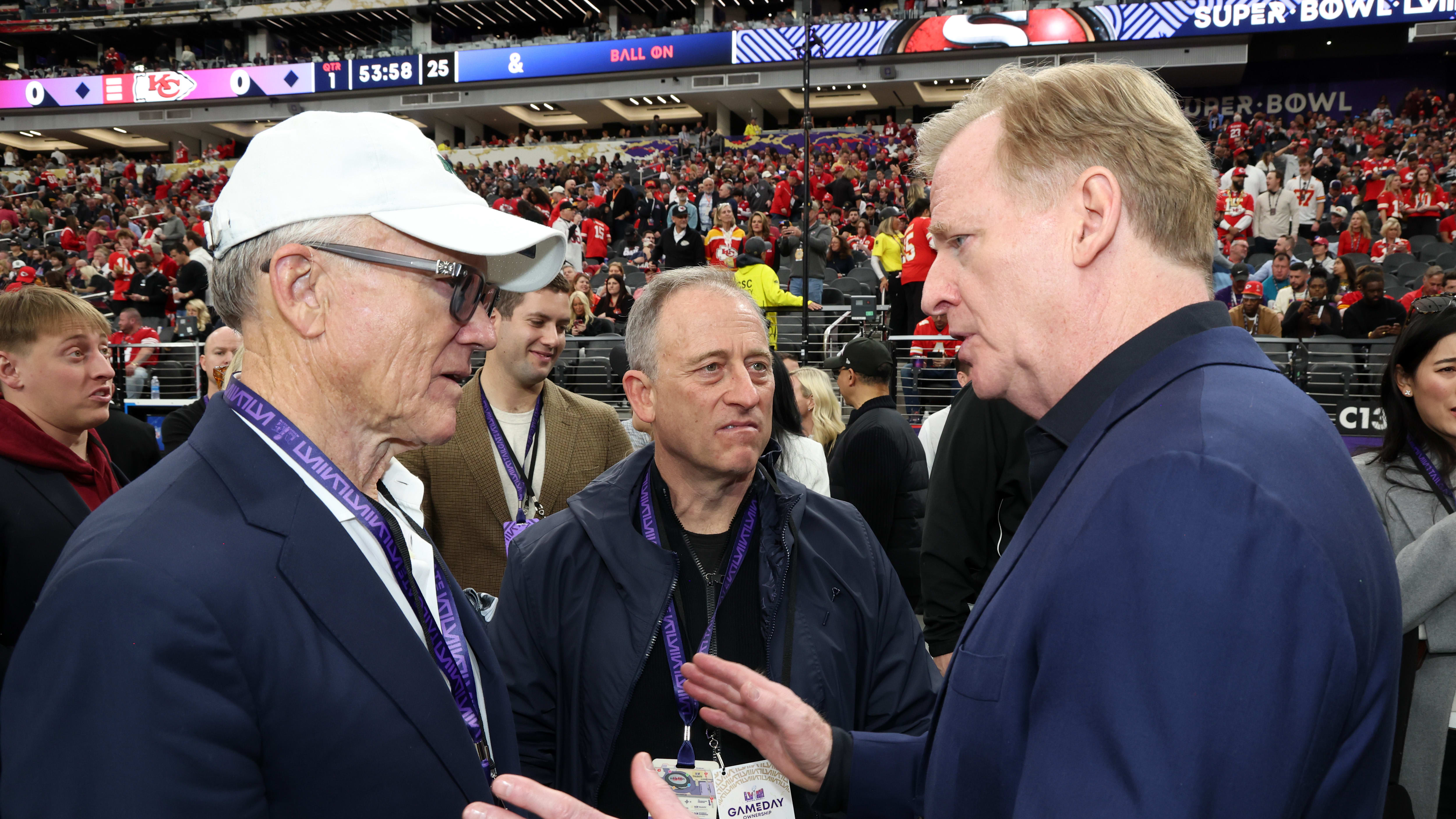 Woody Johnson, Josh Harris, Roger Goodell