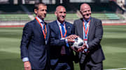 Luis Rubiales, Gianni Infantino, Aleksander Ceferin