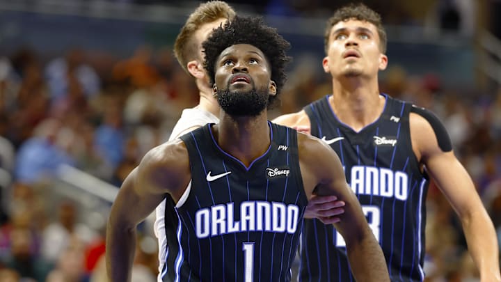 Feb 25, 2025; Orlando, Florida, USA; Orlando Magic forward Jonathan Isaac (1) watches a shot in the second half against the Cleveland Cavaliers at Kia Center. Mandatory Credit: Russell Lansford-Imagn Images Feb 25, 2025; Orlando, Florida, USA; Orlando Magic forward Jonathan Isaac (1) watches a shot in the second half against the Cleveland Cavaliers at Kia Center. Mandatory Credit: Russell Lansford-Imagn Images