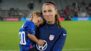 Alex Morgan and daughter Charlie