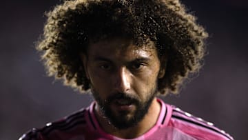 Uruguayan center back Maximilian Falcon, 27, made his Inter Miami debut in the Herons’ 3-1 Champions Cup win Saturday against Sporting Kansas City.