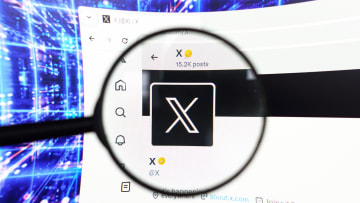 In this photo illustration, the X (Twitter) logo seen...