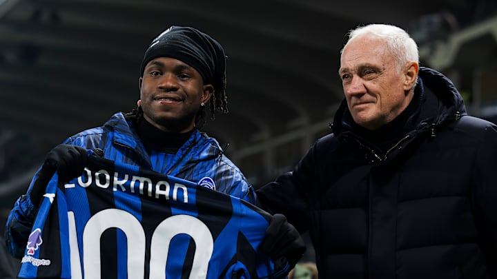 Ademola Lookman e Antonio Percassi Ademola Lookman e Antonio Percassi