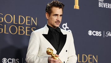 Colin Farrell at the 82nd Annual Golden Globe Awards Press Room, taking one for the comic book genre. 