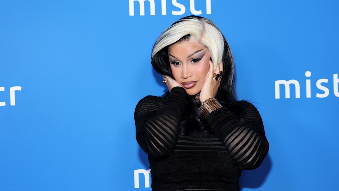 Cardi B wearing black